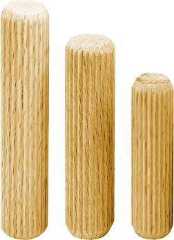 Langholzdübel, Buche geriffelt, 12 x 60 mm - Artikel: 4043325002065