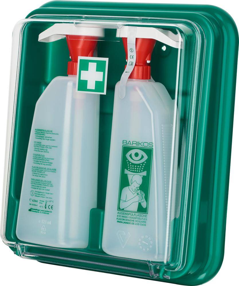 Augenspülflasche Set2, Wandbehälter, 2 Flaschen: 620ml - Artikel: 4043567000072