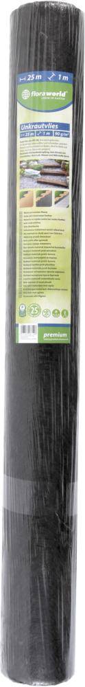 Unkrautvlies 1x25m 90g/qmdunkelgrau, Rolle - Artikel: 4047883087106