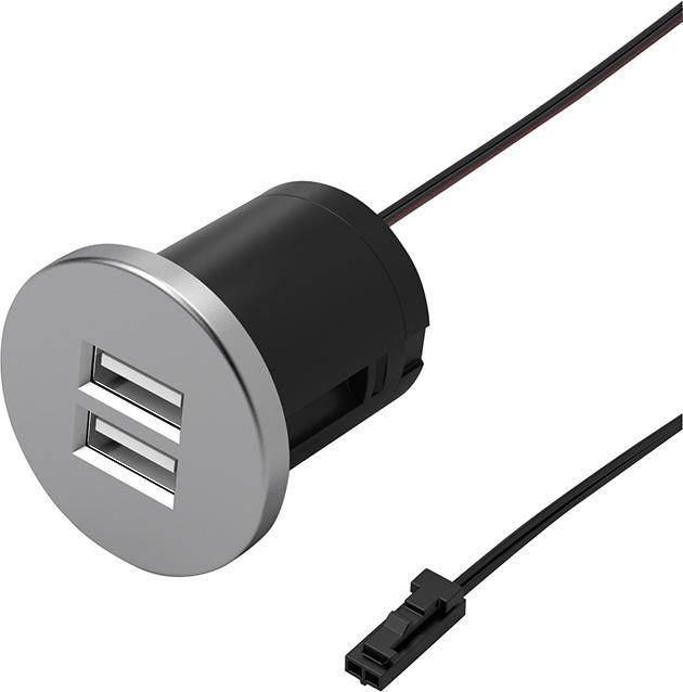 USB EinbauDoppelsteckdoseAusgang 5V max. 2100mA - Artikel: 4250985903926