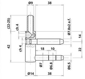 Rahmenteil Exacta 2tlg. 3D, m. Nb, verz. Rollen ø 14, Türgew. 80kg - Artikel: 4260658561148
