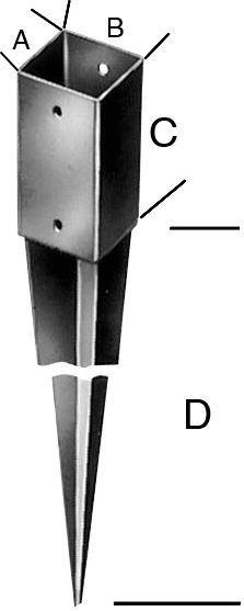 Einschlagbodenhülsen tzn 71x900 Stärke 1,8mm - Artikel: 4013514802677