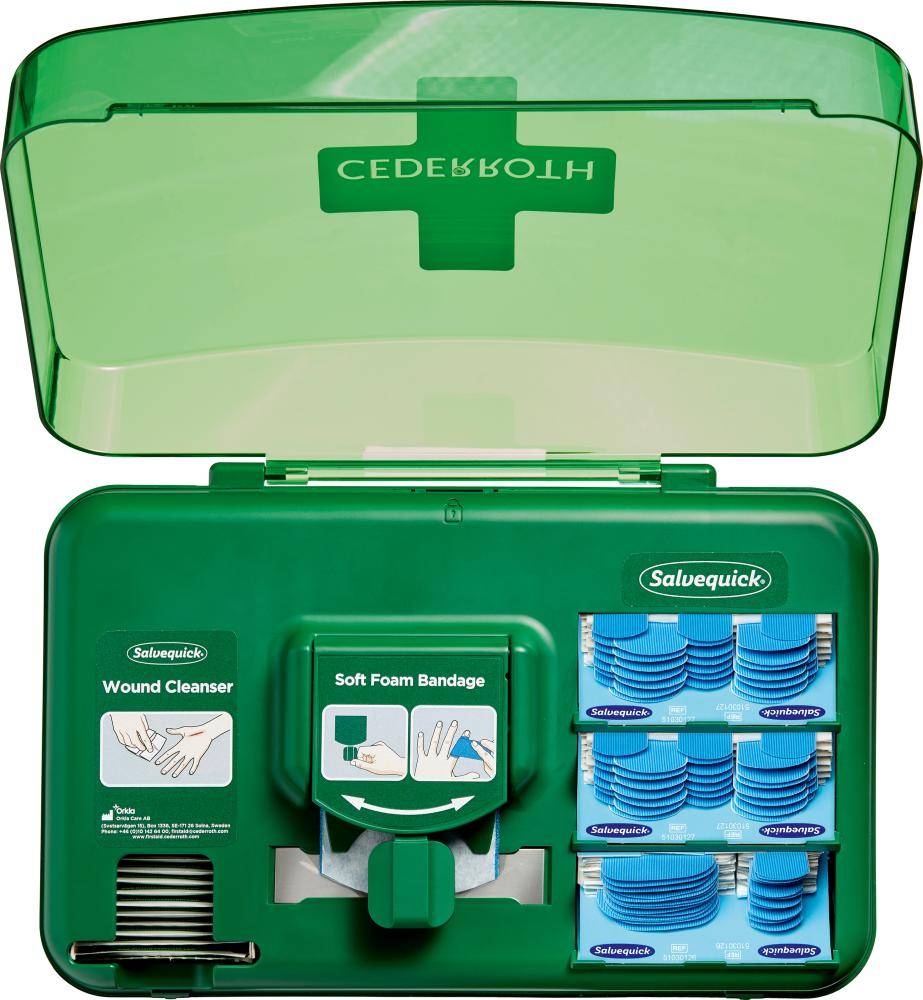 Wound Care Dispenser blueErste Hilfe Spender CEDERROTH - Artikel: 7310800017447