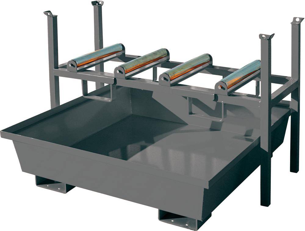Einschubwanne mit konischen Wänden ohne Gitterrost, 240 ltr.1230x1230x320mm, RAL 7016 - Artikel: 7830103128