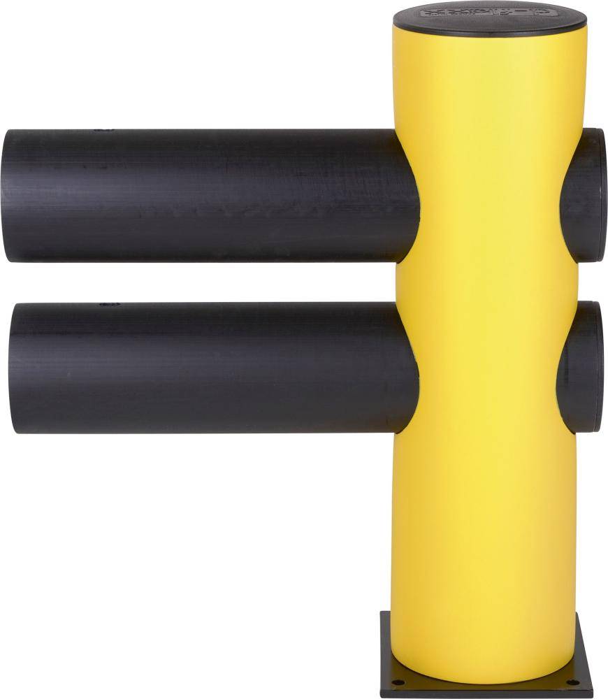 Endpfosten für Barriere Hotel H706xB600xD200 mm schwarz/gelb - Artikel: 7830107017