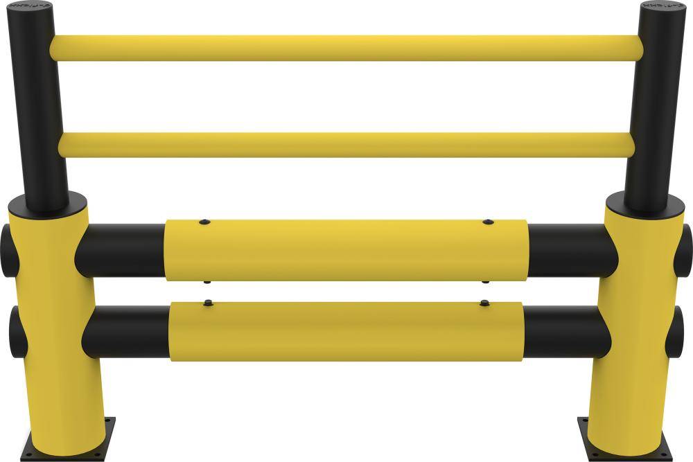 Endpfosten für Barriere Lima H1200xB600xD200 mm schwarz/gelb - Artikel: 7830107055