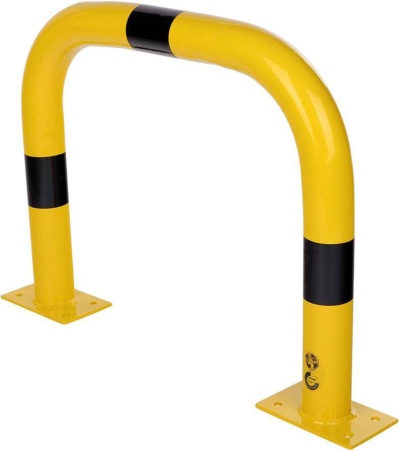 Rammschutzbügel B750xH600xD76 mm gelb/schwarz Stahl verz. beschichtet