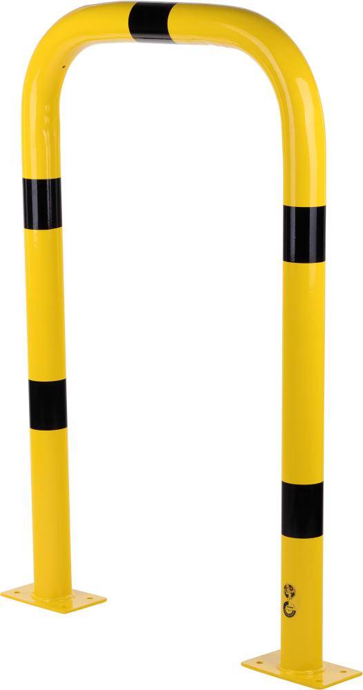 Rammschutzbügel B750xH1200xD76 mm gelb/schwarz Stahl verz. beschichtet