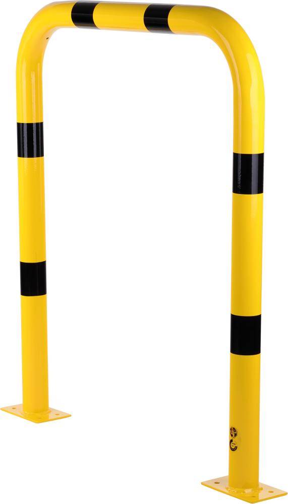 Rammschutzbügel B1000xH1200xD76 mm gelb/schwarz Stahl verz. beschichtet