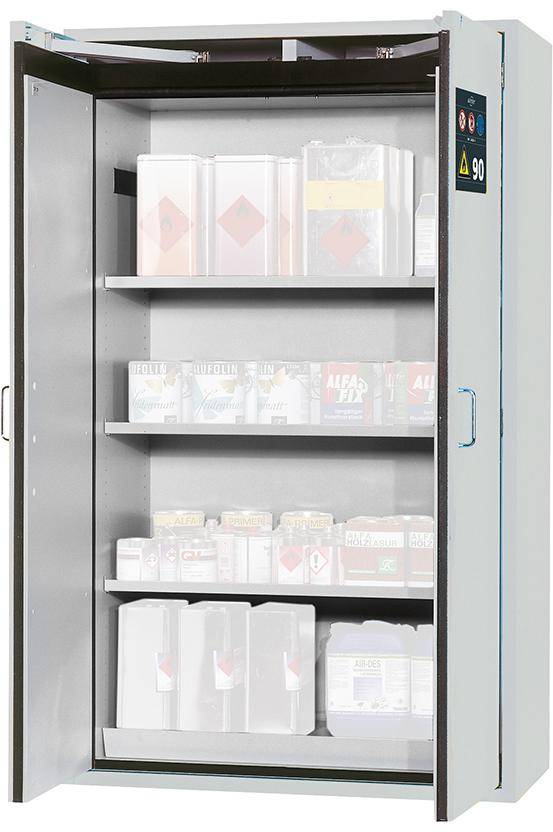 Gefahrstoffschr. S-Clas90B1200mm,3FB,LB+BAW,R7035 - Artikel: 7830108855