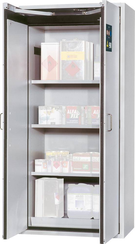 Gefahrstoffschr. S-Clas90B900mm,3FB,LB+BAW,R7035 - Artikel: 7830108857