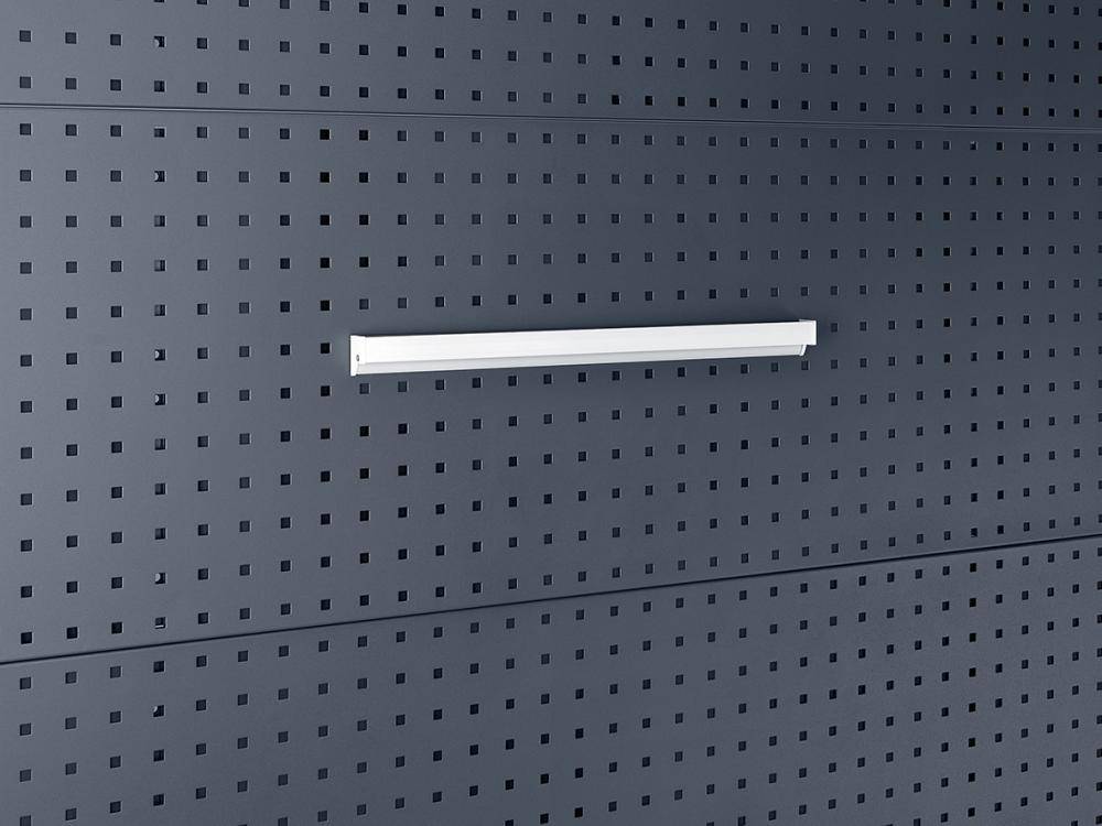 Präsentationsschiene B1000xT10xH50 mm A4 quer für Lochplatten für Lochplatten - Artikel: 4049751620323