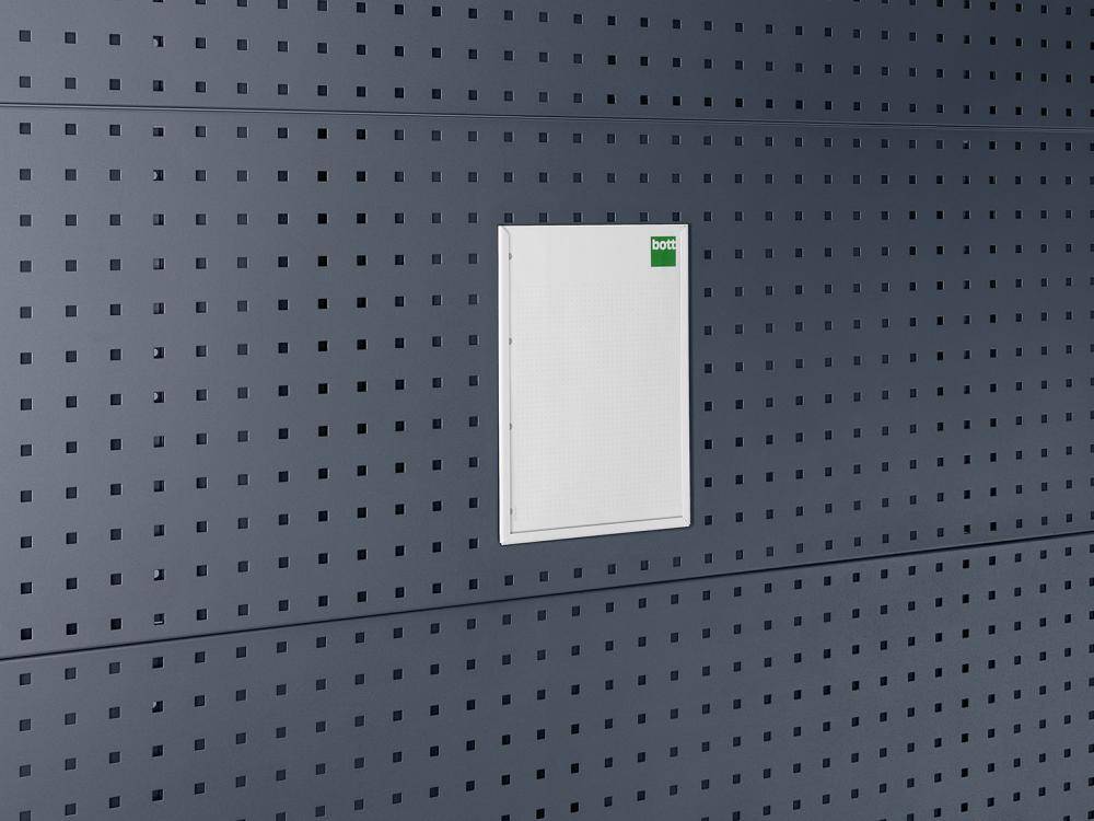 Einstecktasche B300xT4xH423 mm A3 hoch für Lochplatten für Lochplatten - Artikel: 4049751625359