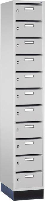 Verteilerschrank B320xT500xH1950 mm 7035/7035 1x11 Fächer