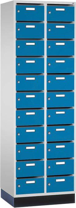 Verteilerschrank B620xT500xH1950 mm 7035/5012 2x11 Fächer