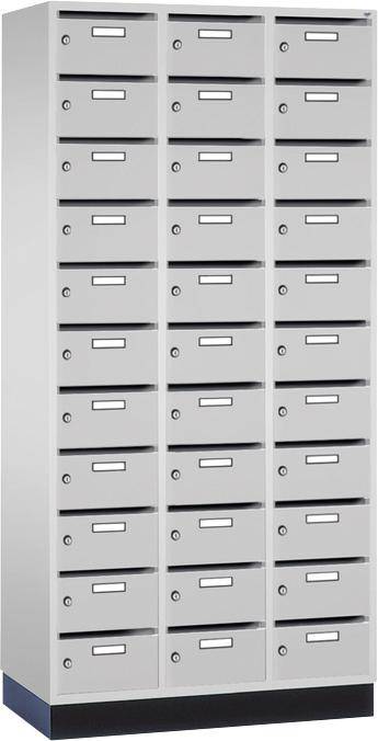 Verteilerschrank B920xT500xH1950 mm 7035/7035 3x11 Fächer