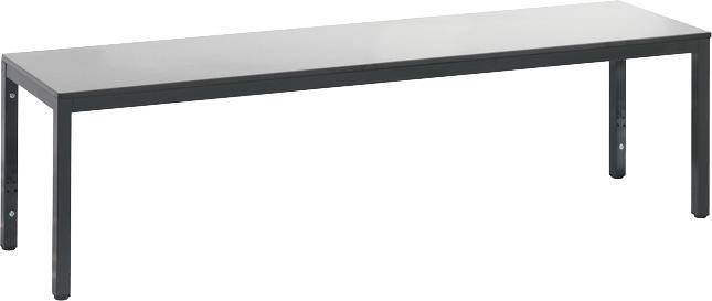 Sitzbank HPL B1000xT353xH401 mm RAL 7021/silbergrau ohne Schurost