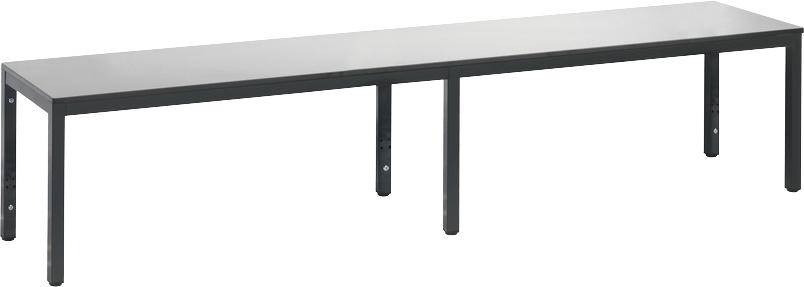 Sitzbank HPL B1960xT353xH401 mm RAL 7021/silbergrau ohne Schurost