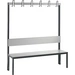 Garderobenbank einseitig B1500xT407xH796 mm RAL 7021/silbergrau ohne Schurost Garderobenbank einseitig B1500xT407xH796 mm RAL 7021/silbergrau ohne Schurost