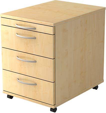 Rollcontainer 428x580x590mit 3 Schüben Ahorn - Artikel: 7830781101