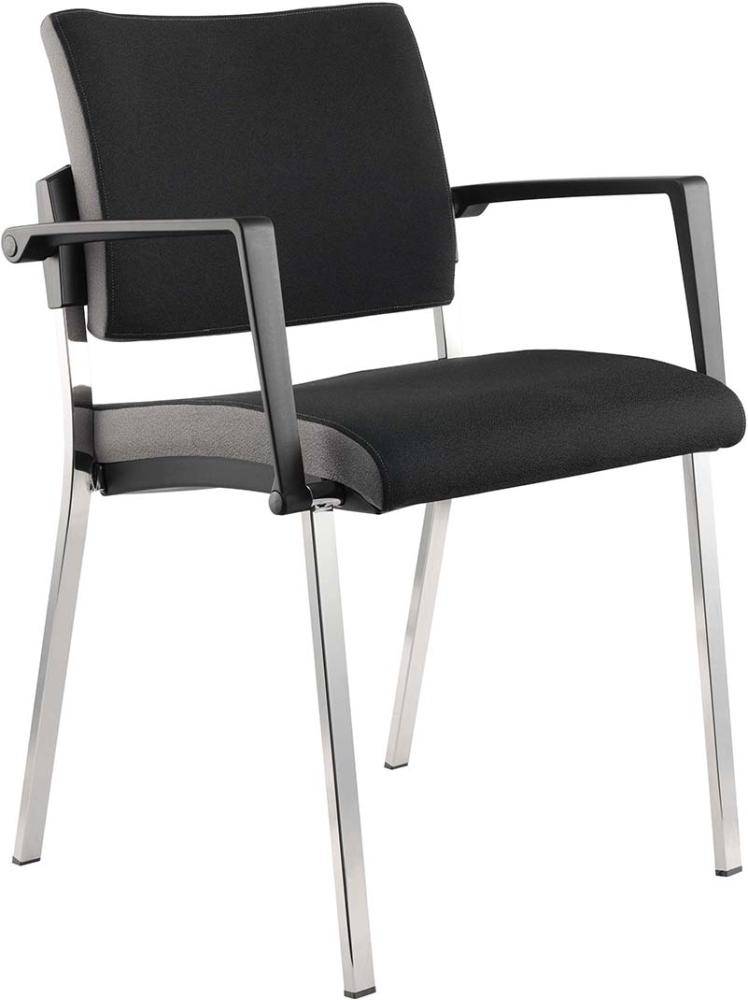 Besucherstuhl Premium Schwarz ( 2 Stühle Set) - Artikel: 7830781412