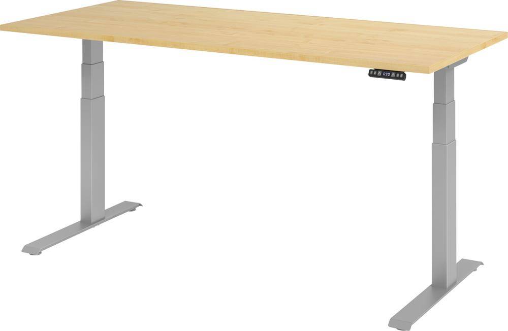 Schreibtisch höhenvers. 1800x800x640-1290 mm Gestell silber, Platte Ahorn - Artikel: 7830781519