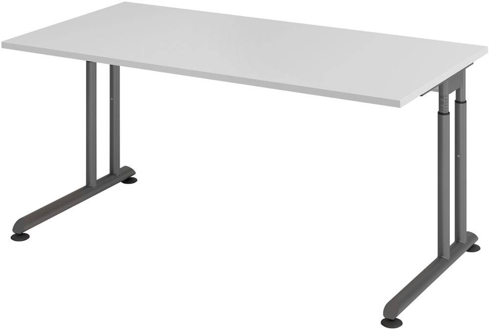 Schreibtisch C-Fuß 1600x800 mm Grau - Artikel: 7830781660