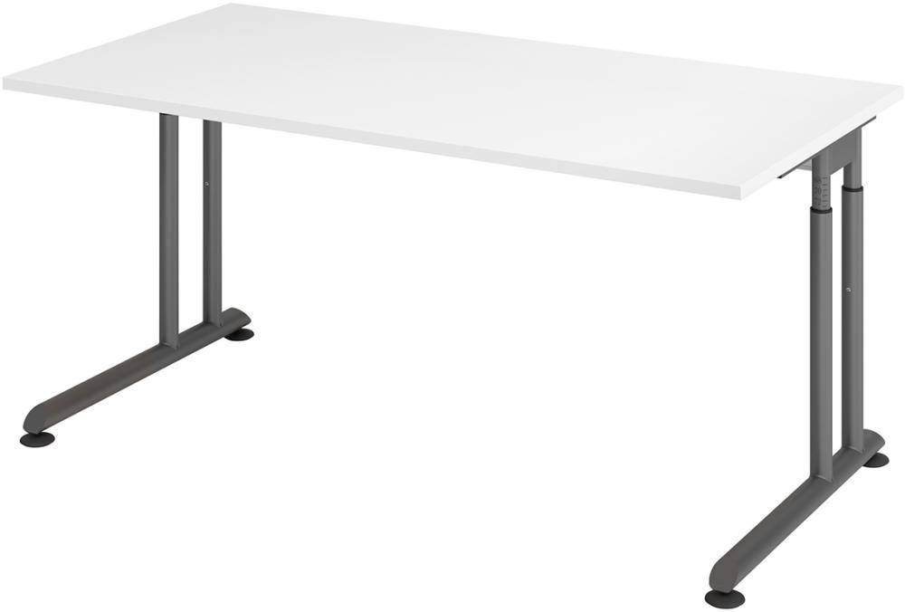 Schreibtisch C-Fuß 1600x800 mm Weiß - Artikel: 7830781662