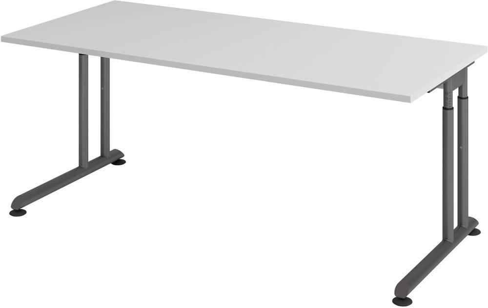 Schreibtisch C-Fuß 1800x800 mm Grau - Artikel: 7830781670
