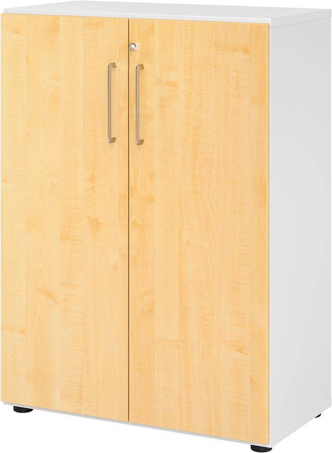 Schrank 3 Ordnerhöhen 800x420x1100 mm Weiß/Ahorn - Artikel: 7830781743