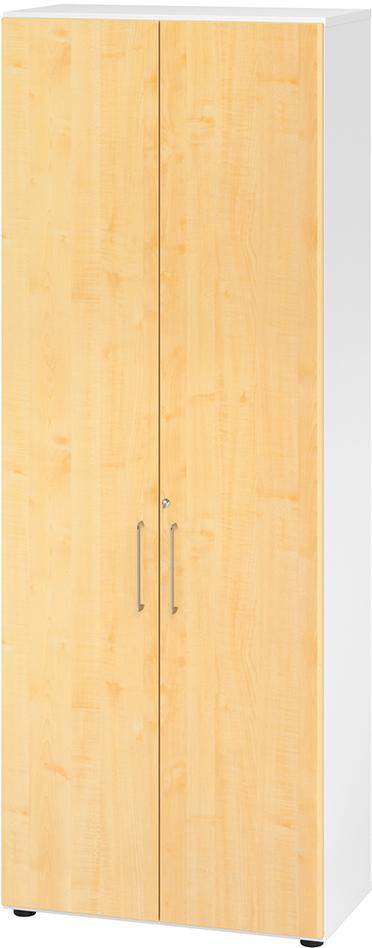 Schrank 6 Ordnerhöhen 800x420x2156 mm Weiß/Ahorn - Artikel: 7830781751