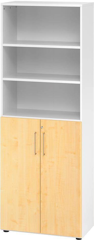Kombischrank 2 Ordnerhöhen 800x420x748 mm Weiß/Ahorn - Artikel: 7830781759