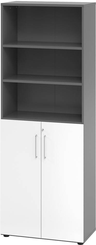 Kombischrank 2 Ordnerhöhen 800x420x748 mm Graphit/Weiß - Artikel: 7830781760
