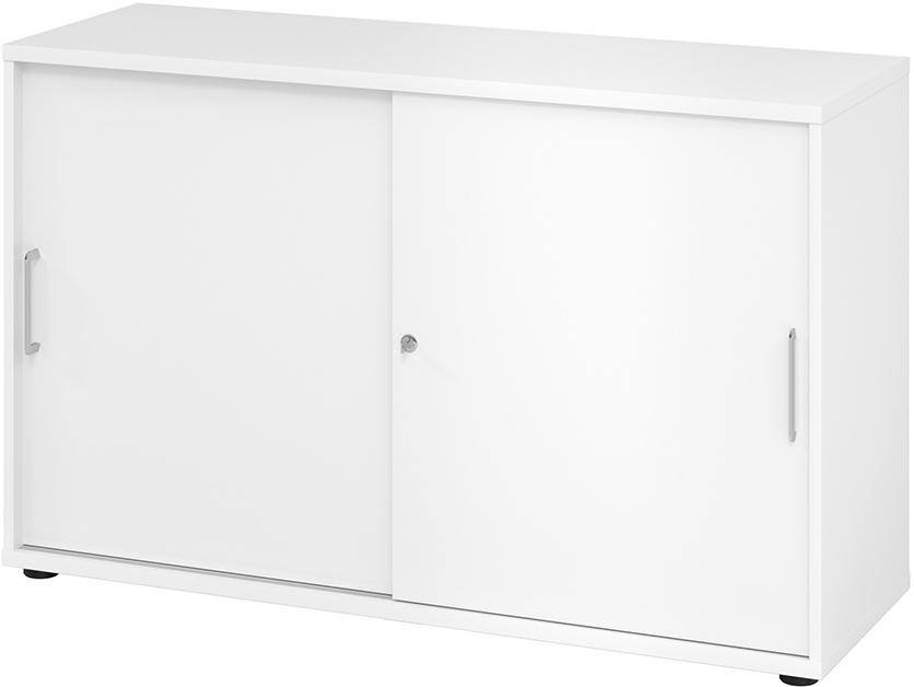 Schiebetürenschrank 2 Ordnerhöhen 1200x420x748 mm Weiß - Artikel: 7830781765