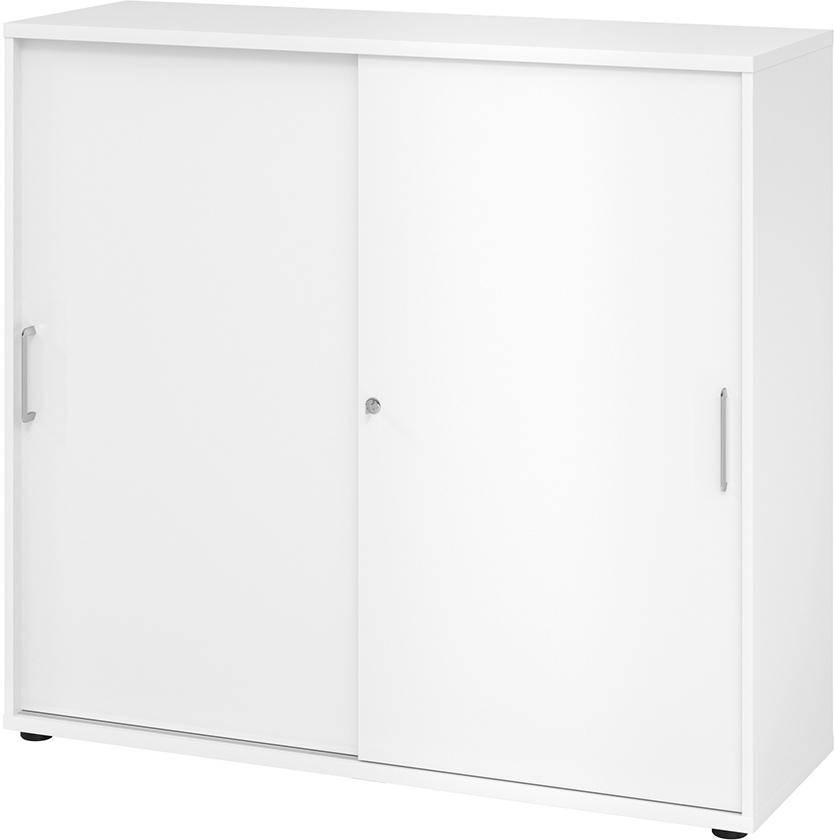 Schiebetürenschrank 3 Ordnerhöhen 1200x420x1100 mm Weiß - Artikel: 7830781773