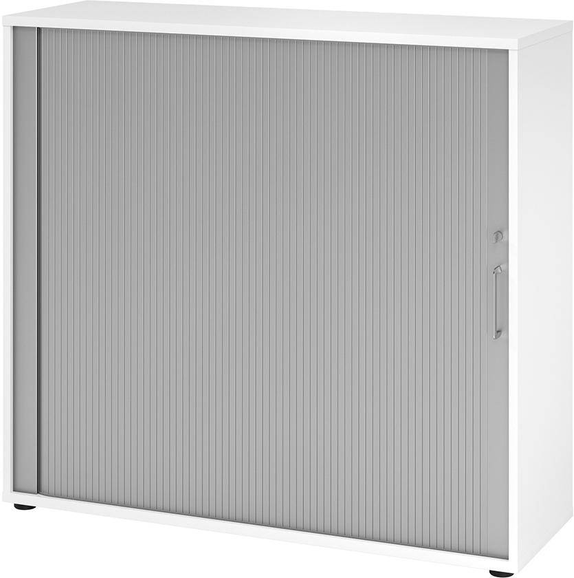 Rolladenschrank 3 Ordnerhöhen 800x420x2156 Weiß/Silber - Artikel: 7830781784