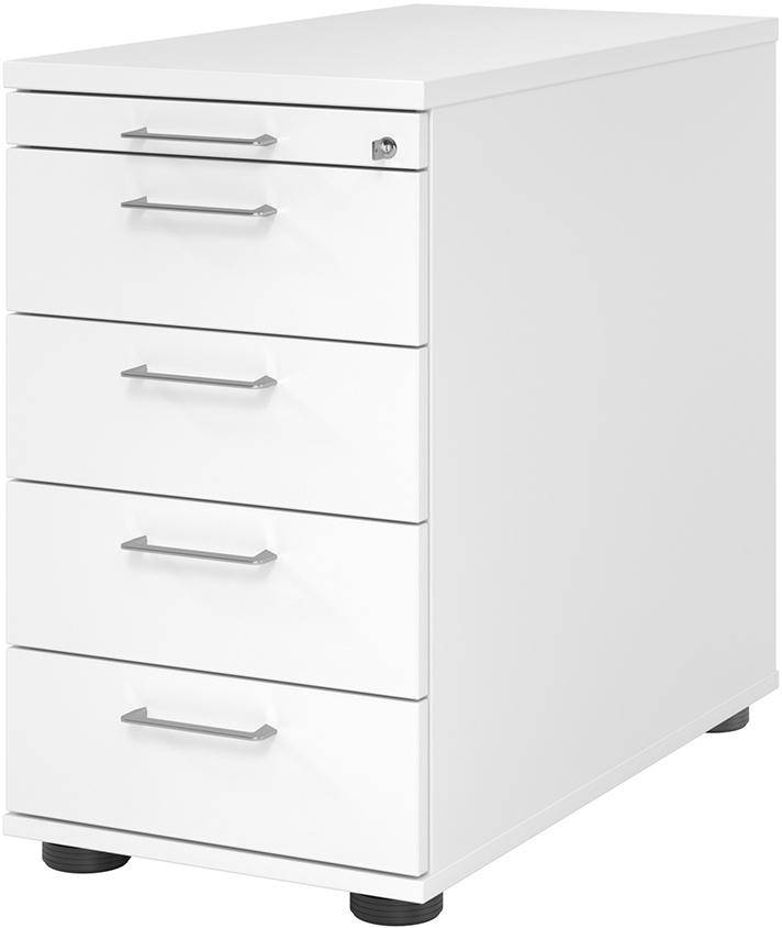 Rollcontainer 5 Schubladen 428x800x720-760 mm Weiß - Artikel: 7830781797