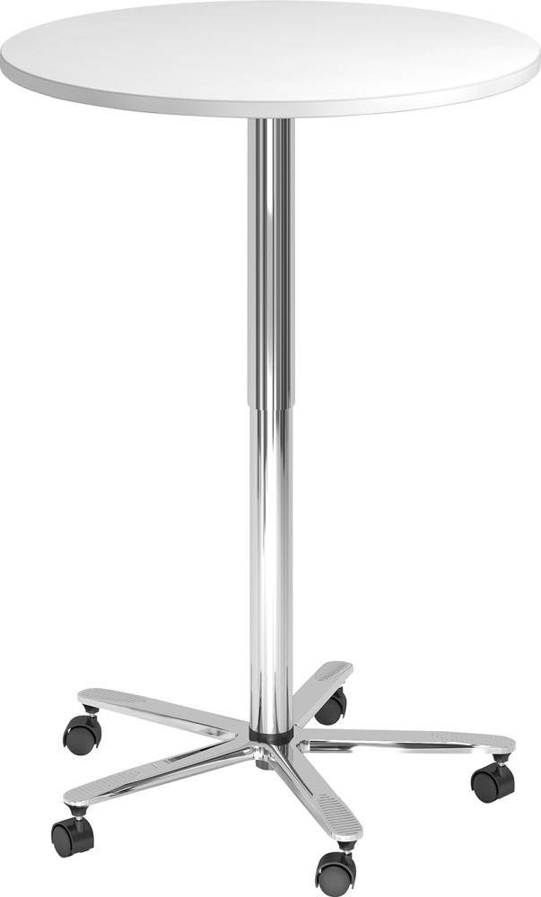 Säulentisch we-silb/chr. D800mm H720-1140mm - Artikel: 7830781840