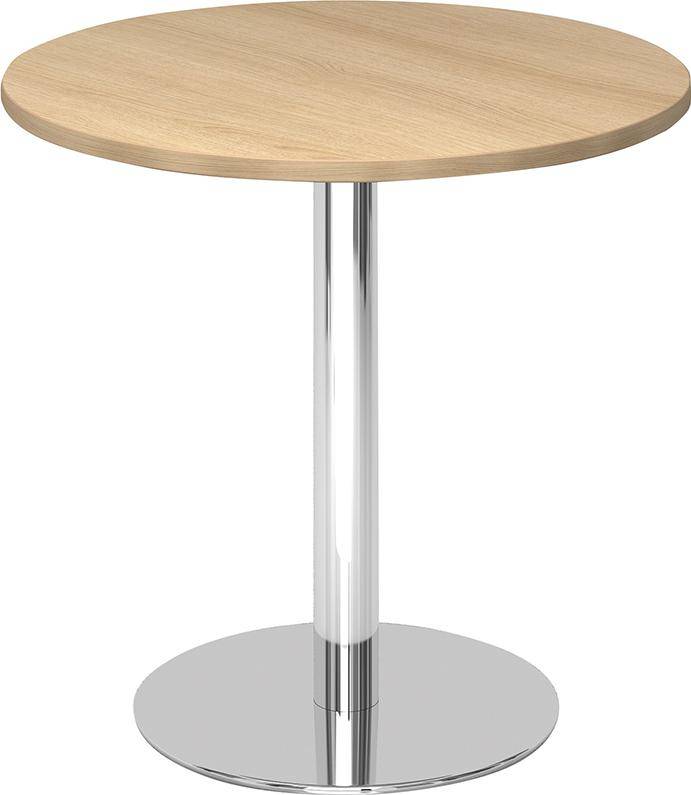 Stehtisch rund D800mm 720-1140 Eiche Gestell Chrom - Artikel: 7830781841