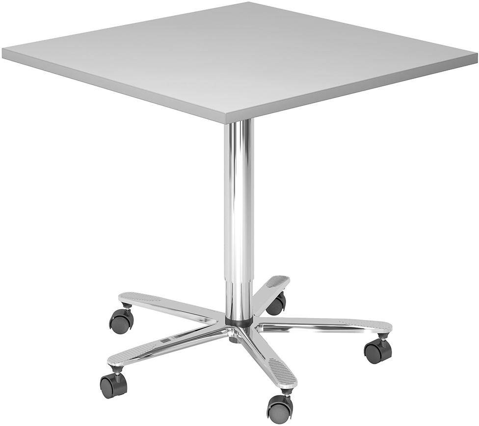 Stehtisch 800x800mm 720-1140 Grau Gestell Chrom - Artikel: 7830781843