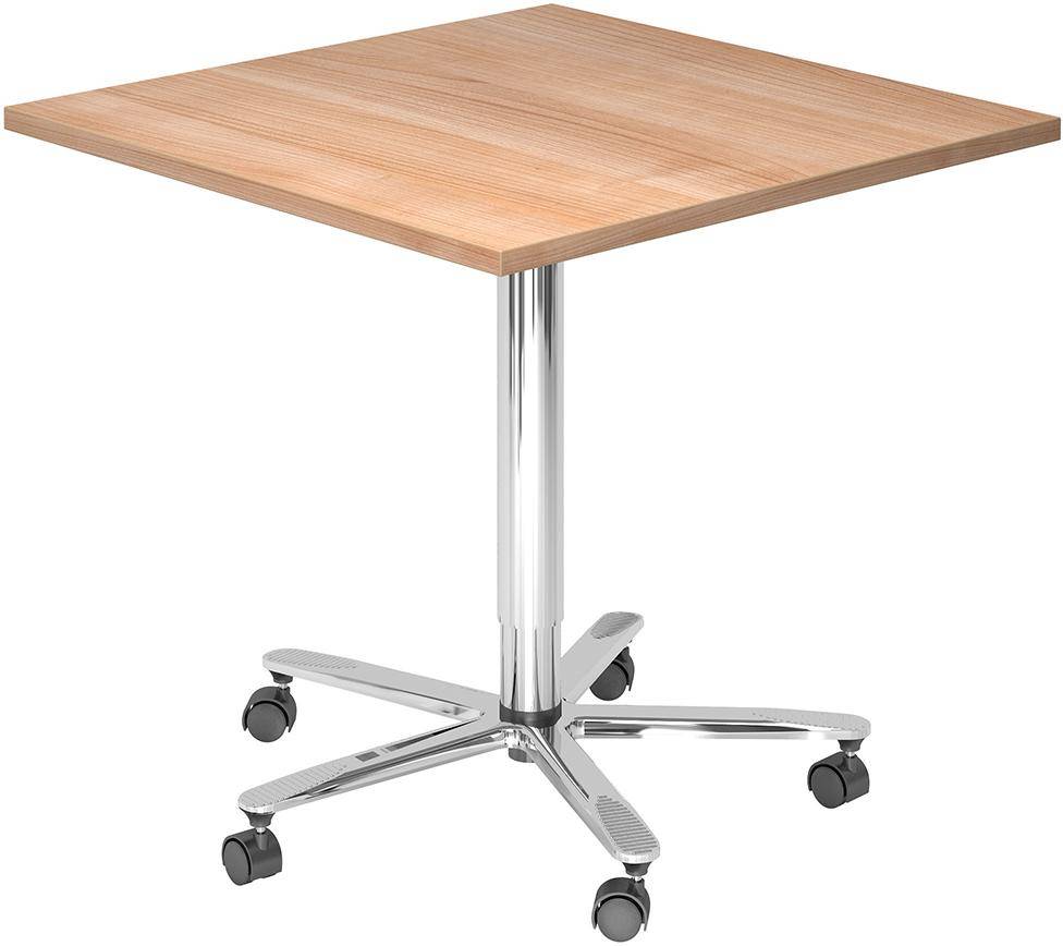Stehtisch 800x800mm 720-1140 Nussbaum Gestell Chrom - Artikel: 7830781845