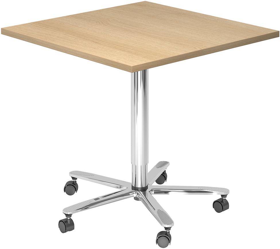 Stehtisch 800x800mm 720-1140 Eiche Gestell Chrom - Artikel: 7830781847