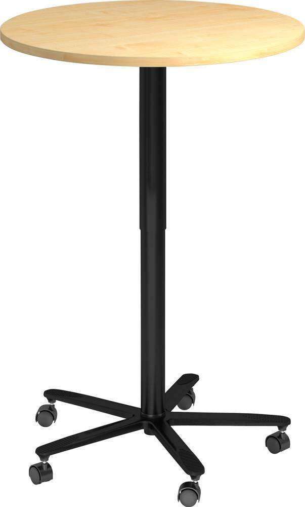 Säulentisch Ahorn/sw D800mm H720-1140mm - Artikel: 7830781848