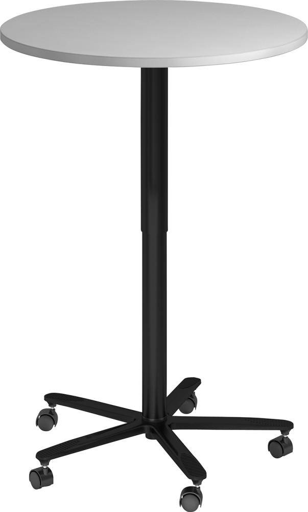 Säulentisch lichtgrau/sw D800mm H720-1140mm - Artikel: 7830781849