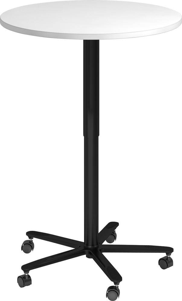 Säulentisch we-silb/sw D800mm H720-1140mm - Artikel: 7830781852