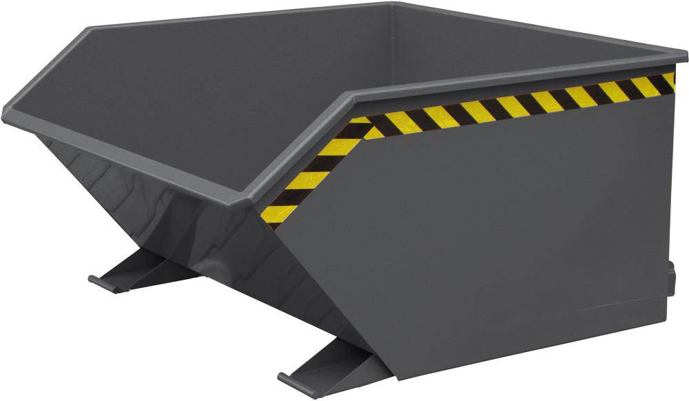 Kippbehälter 1500 l B1300xT1640xH1050 mm RAL7016,Tragkraft 1500kg mit Abrollautomatik - Artikel: 7830912002