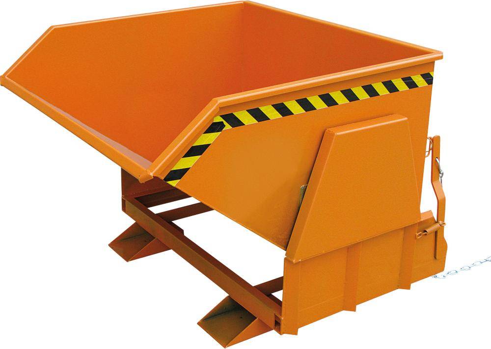 Kippbehälter 2000 l B1890xT1700xH1280 mm RAL2004,Tragkraft 3500kg m.geschützten Abrollkufen - Artikel: 7830912112