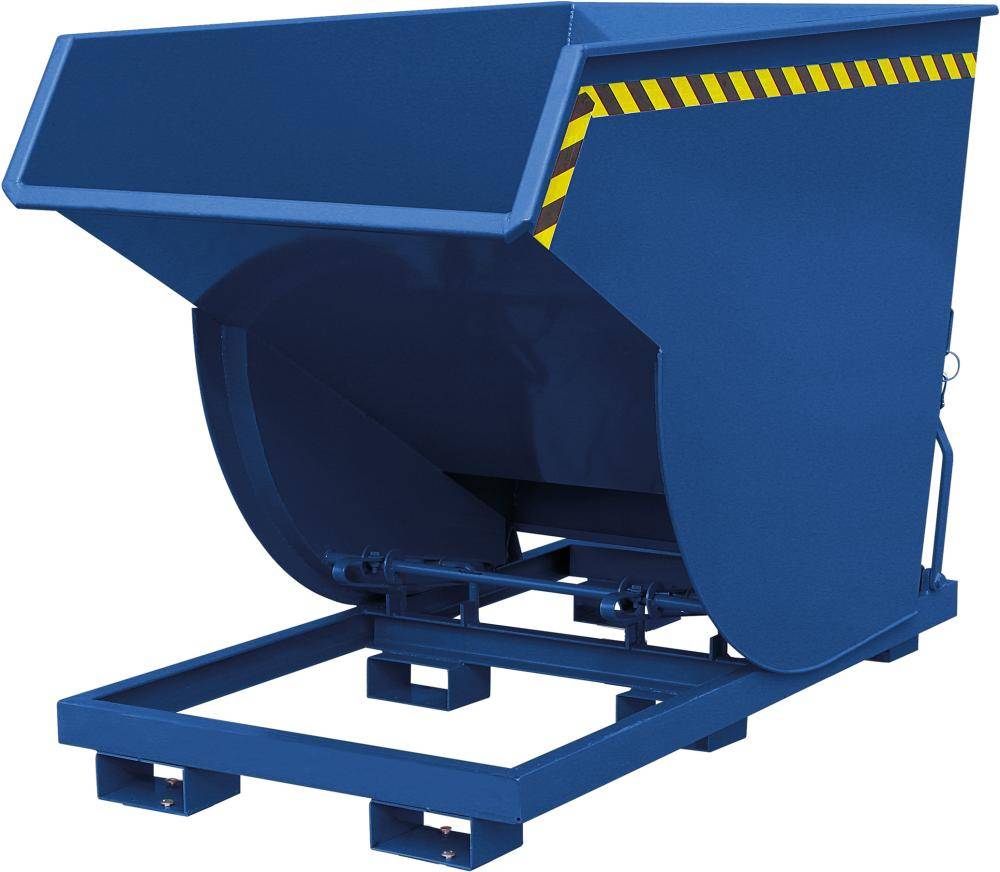 Kippbehälter 300 l B780xT1700xH980 mm RAL5010,Tragkraft 1500kg mit steilem Kippwinkel - Artikel: 7830912117