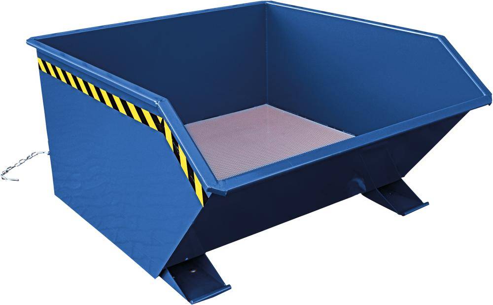 Spänekippbehälter 1500 l B1300xT1640xH7100 mm RAL5010,Tragkraft 1500kg mit Lochblechboden - Artikel: 7830912265