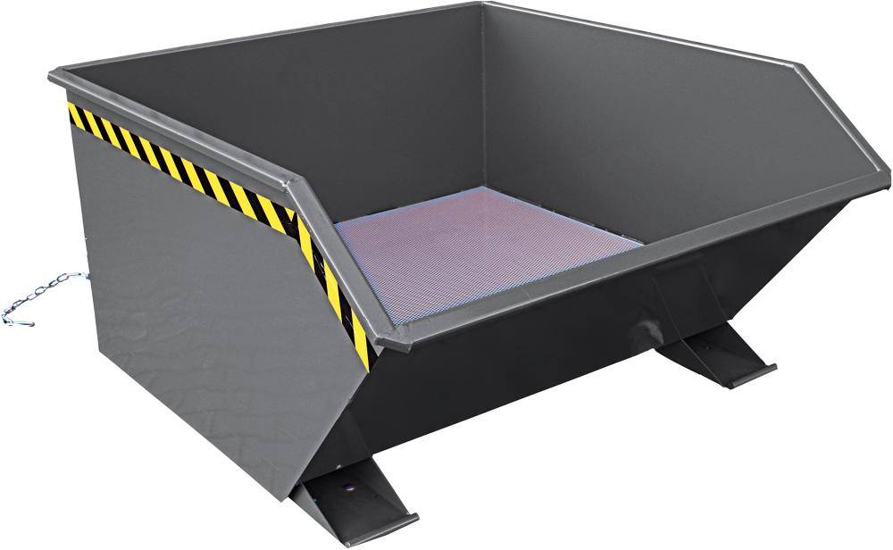 Spänekippbehälter 300 l B700xT1410xH580 mm RAL7016,Tragkraft 1000kg mit Lochblechboden - Artikel: 7830912250